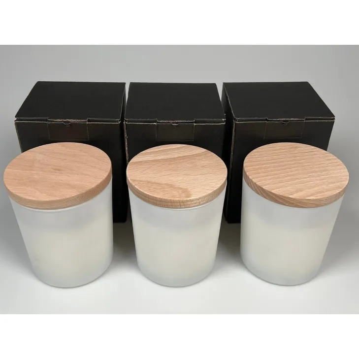 Świeca sojowa zapachowa w szkle biały mat - bawełniany knot 245 ml